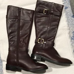 DIBA, Women's Black Leather Boots, Size 6M